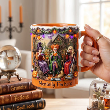 Chilling Sipping Witch Sisters Accent Mug - Personalized Gifts For Witch Lovers 03qhtn180826-Homacus