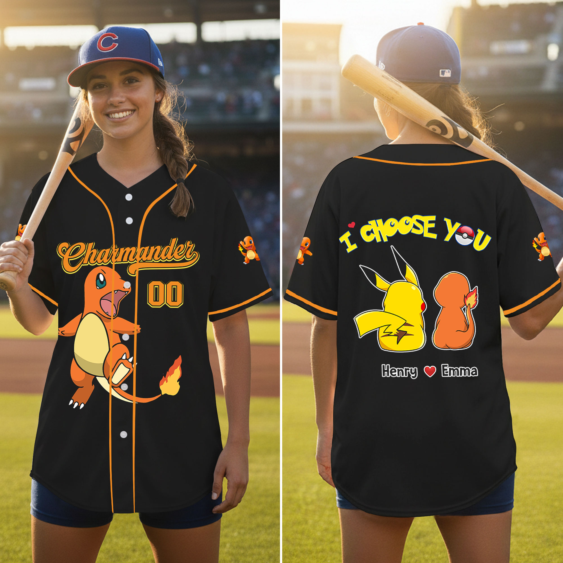PoMo I Choose You - Personalized Baseball Jersey - Gift For Couple, Movie Fans | CL60 BA01
