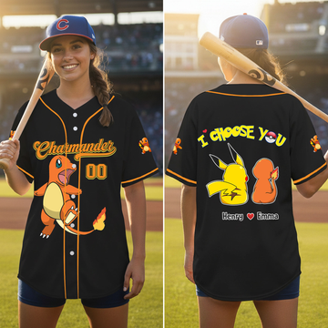 PoMo I Choose You - Personalized Baseball Jersey - Gift For Couple, Movie Fans | CL60 BA01