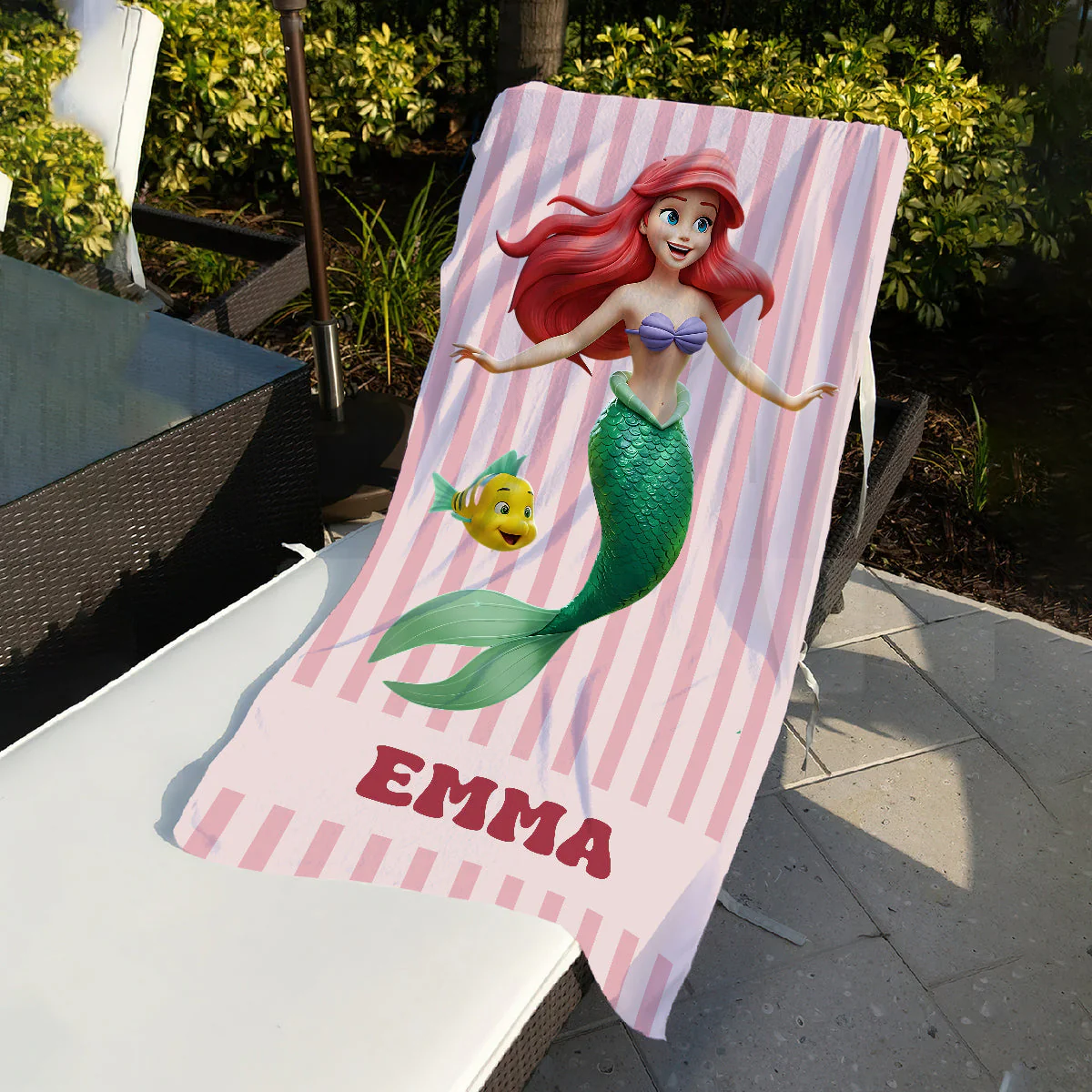 Summer Time With Beautiful Princess - Personalized Beach Towel - Vacation Gift For Movie Fans - DSNY - image 2