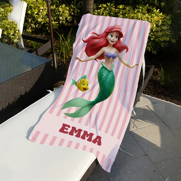 Summer Time With Beautiful Princess - Personalized Beach Towel - Vacation Gift For Movie Fans - DSNY - image 2