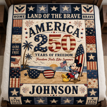 Freedom Feels Like Summer Blanket - Personalized Gifts For Patriots 01PATN040626 - image 2