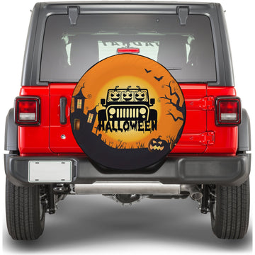 Halloween Jeep Spooky Nighttime Spare Tire Cover -DN0408261823