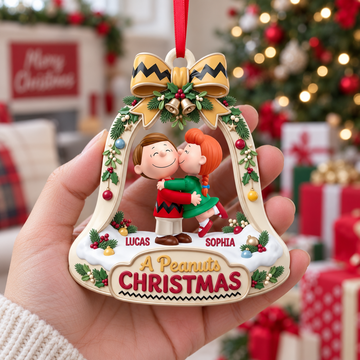 Penu Lovely Couple Kissing Under The Mistletoe Gift For Couple - Personalized Acrylic Ornament