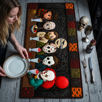 Creepy Halloween Quilted Table Runner Personalized Gifts- Horror movie TN0409260926