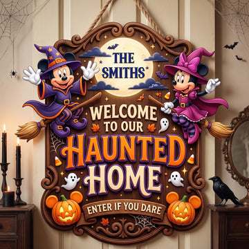 Enter If You Dare Acrylic Sign - Personalized Spooky Gifts For Family-Mkko-DN2908260020