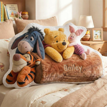 Peeking In Wood Log Shaped Pillow - Personalized Gifts For Cuteness Lovers 04QHMG041225