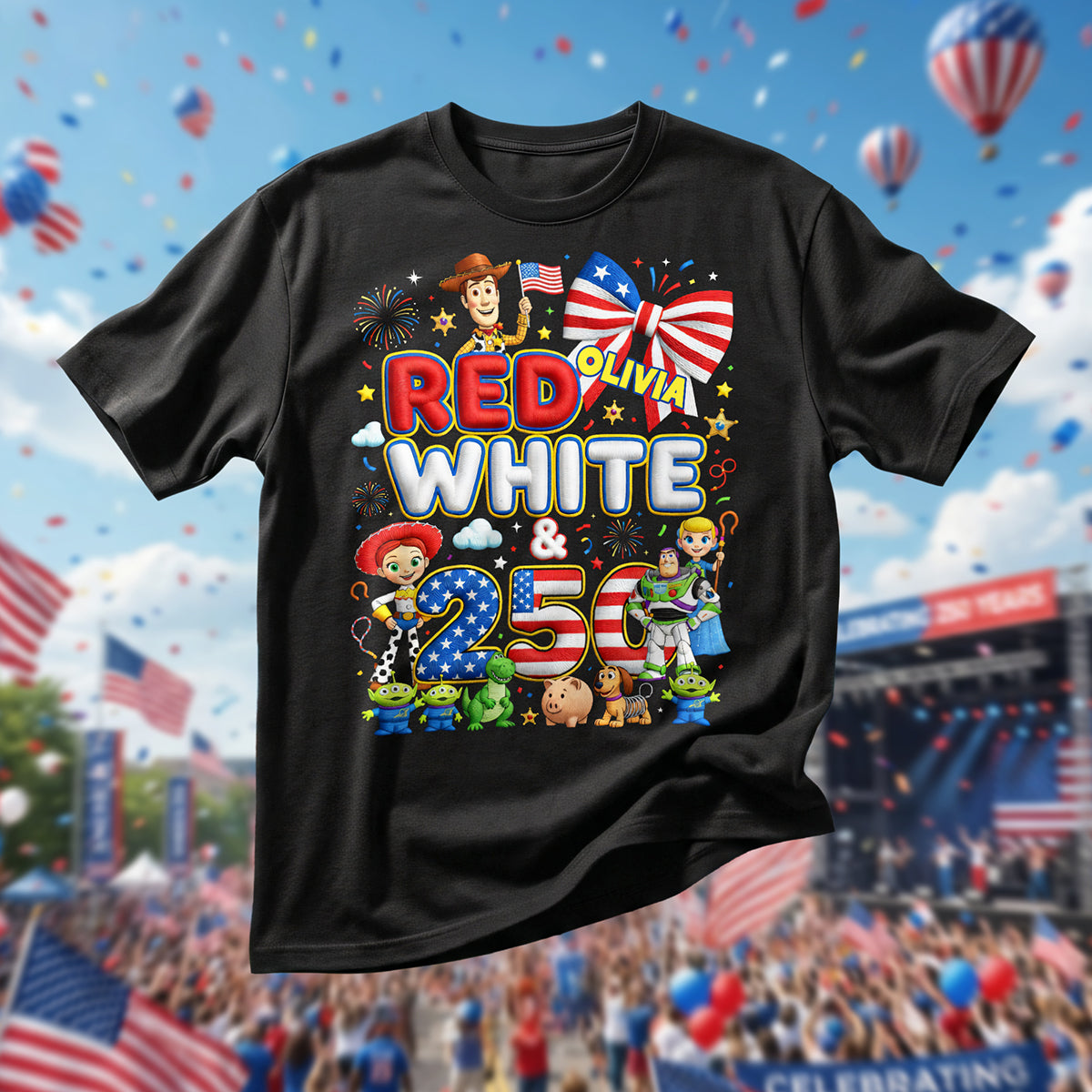 Red, White & 250 - Celebrate America 250th Anniversary Shirt - Personalized Gifts For Patriots 01tota190626-Homacus