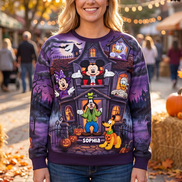 Spooky Childhood Haunted House Shirt - Personalized Gifts For Halloween Shirt--Mkko-TN0109262153