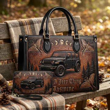 It's A Jeep Thing Personalized Leather Bag + Free Wallet TN2407261538