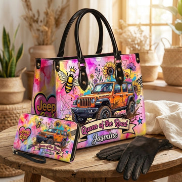 Queen Of The Road Personalized Leather Bag + Free Wallet TN2407261349
