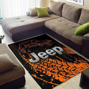 Jeep Orange Rectangle Rug LT11