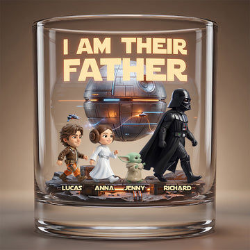 Cosmic Dad and Kids Round Glass - Personalized Gifts For Dad 02nadt250426