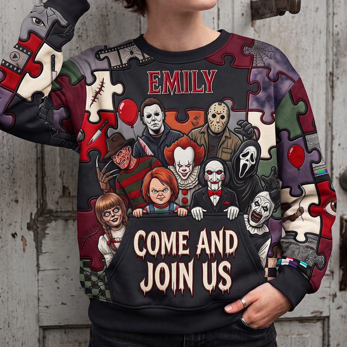 Come And Join Us Custom Name Halloween Gift For Horror Lovers - Personalized All Over Shirt NL122