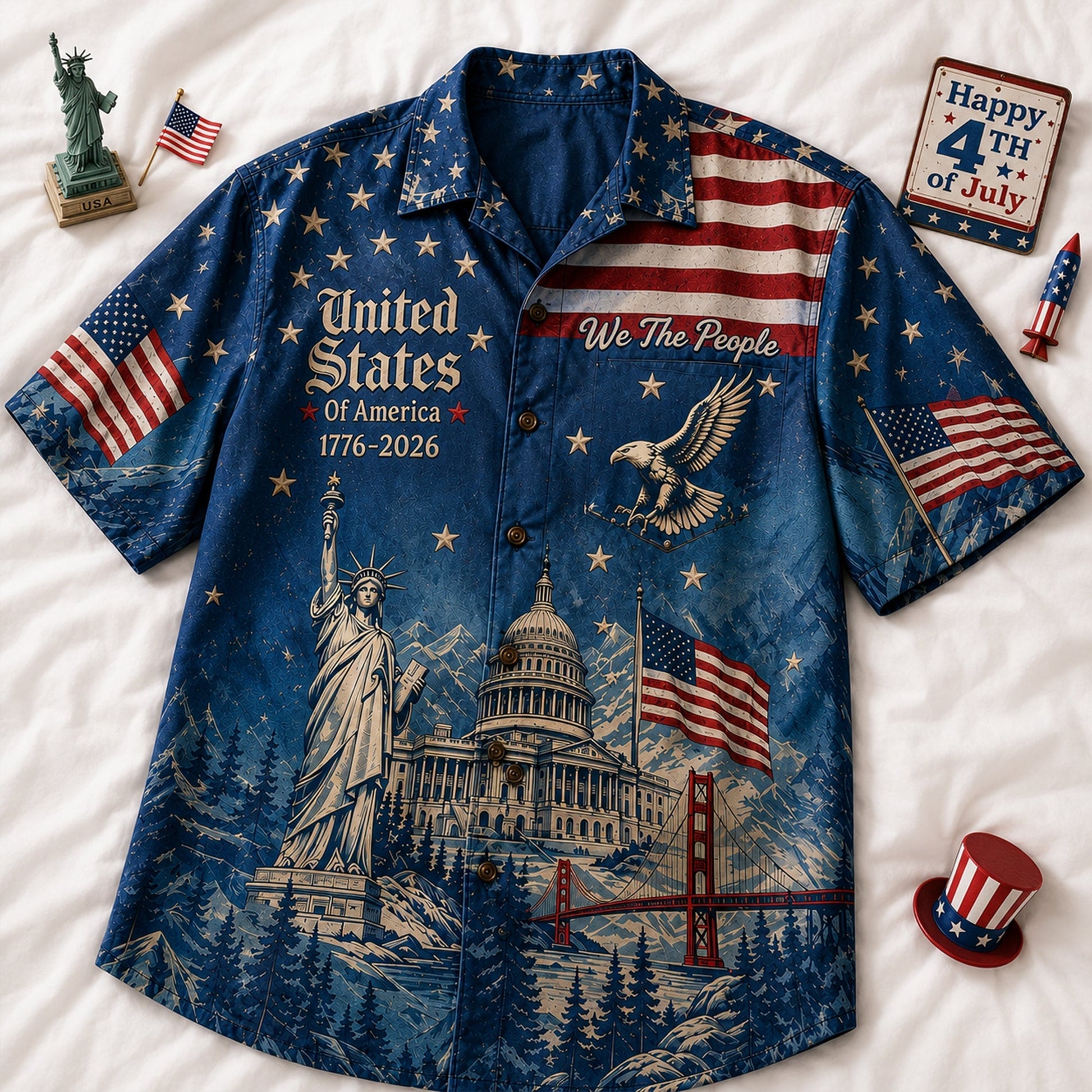 Land Of The Free - Personalized Hawaiian Shirt - Gift For Patriots NL122 