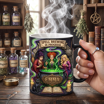 Spooky Brew Magic Mug - Personalized Gift For Witch Lovers -Witch Sisters- DN0909261430