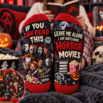 Fright Night Horror Socks - Personalized Gifts For Horror Movie Lovers DN0510261735