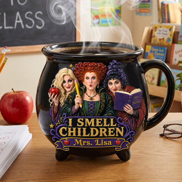 Funny Spooky Witch Classroom Halloween Teacher Smell Children Gift For Her - Personalized Cauldron Coffee Mug VD01
