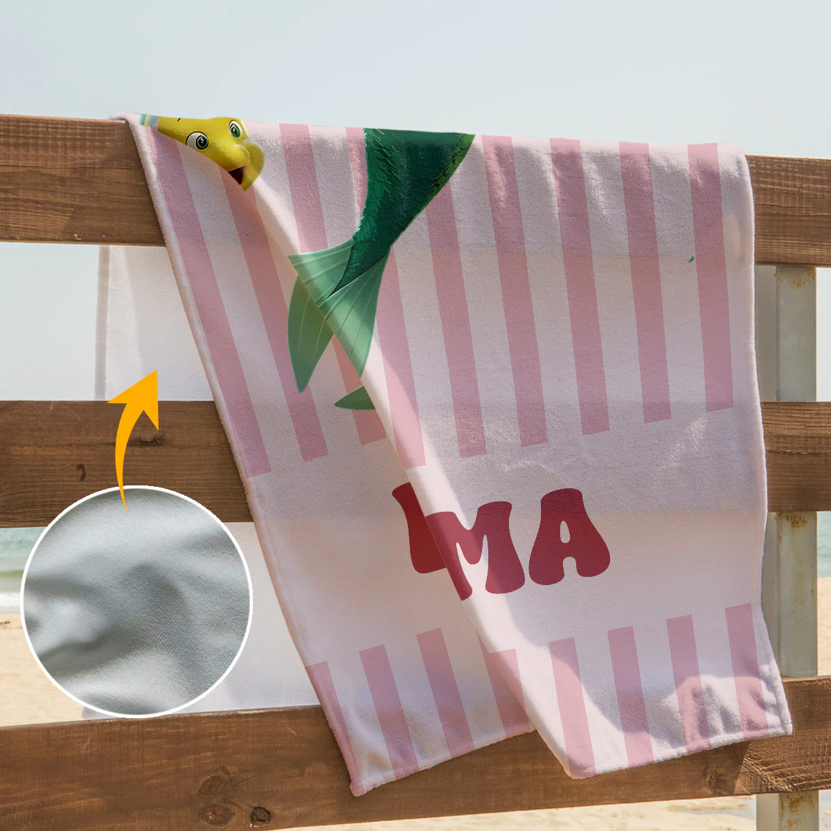 Summer Time With Beautiful Princess - Personalized Beach Towel - Vacation Gift For Movie Fans - DSNY - image 3