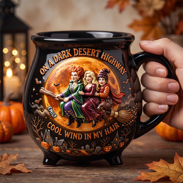 Macabre Spell Sisters Cauldron Mug - Personalized Gifts For Halloween -Witch Sisters- DN0909261428