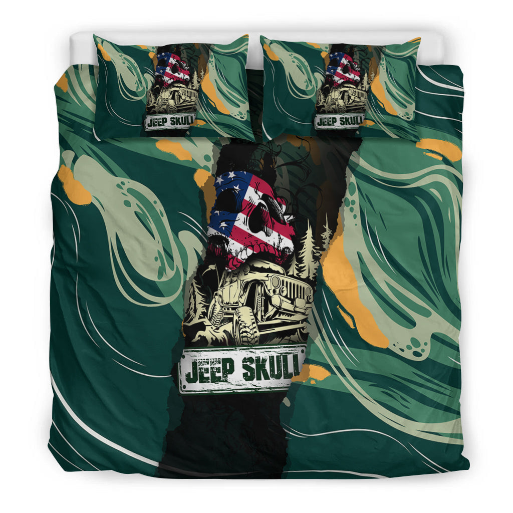 Jeep Skull Abstract Art Bedding Set - LT2 - image 3
