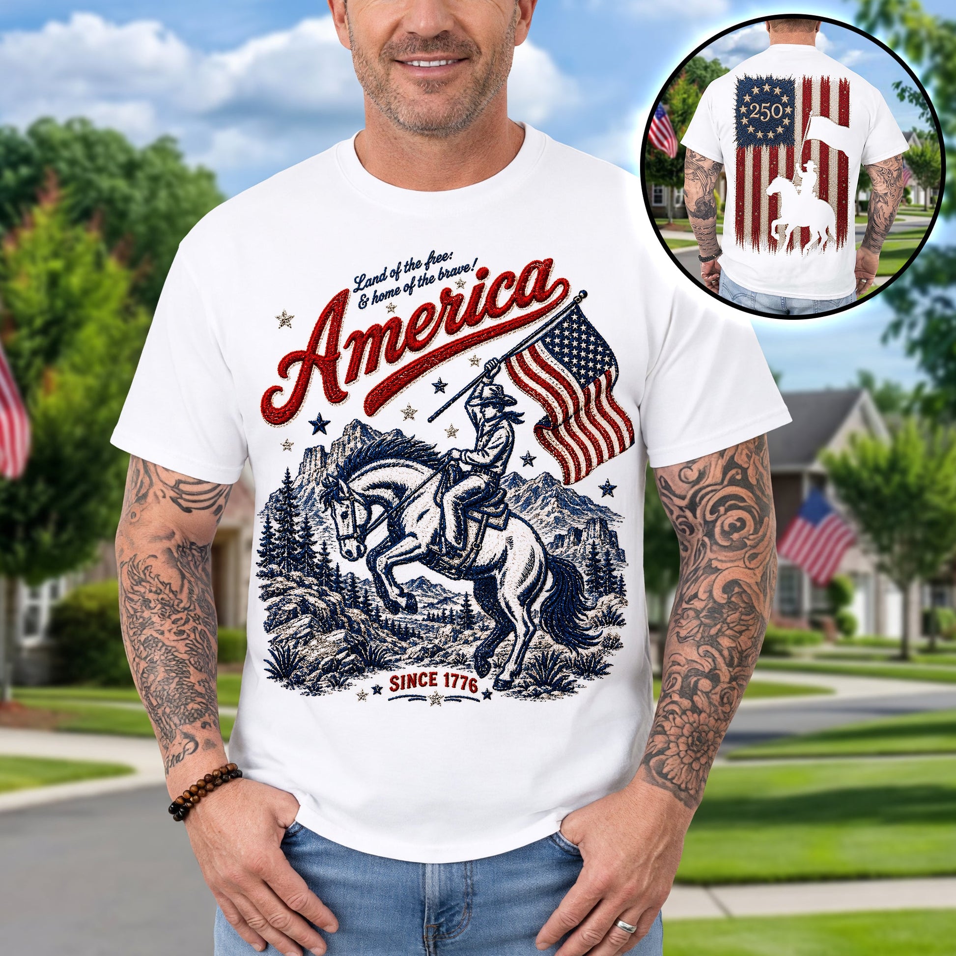 Land Of The Free - Celebrated America 250th Anniversary Shirt - Personalized Gifts For Patriots 05paqn280526-Homacus