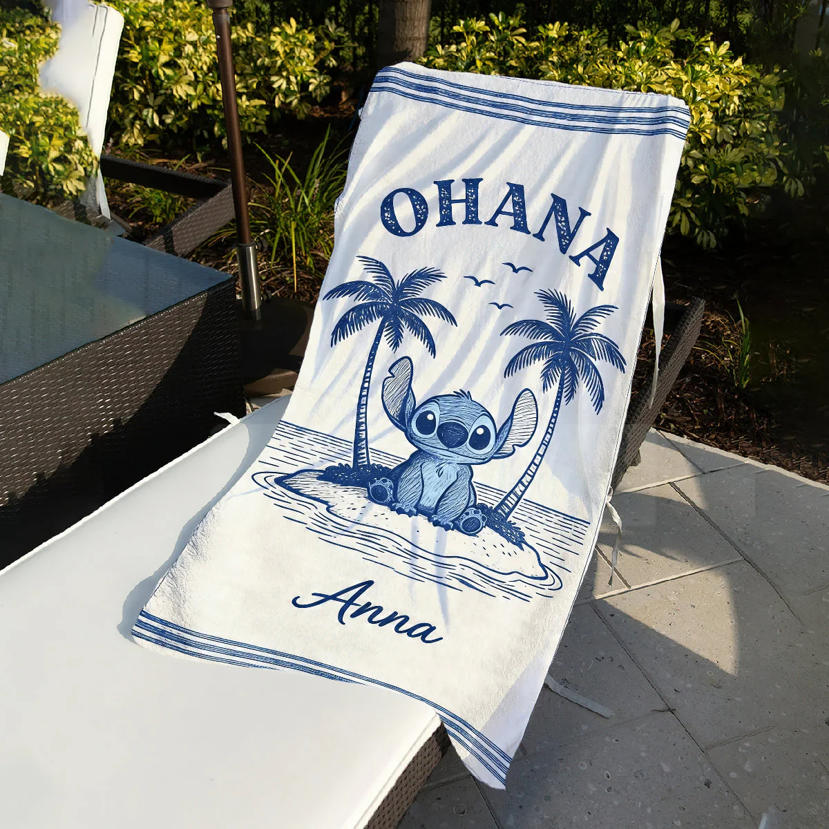 Summer Vacation With Colorful Cute Alien - Personalized Beach Towel - Traveling Gift For Movie Fans - Sti - image 3