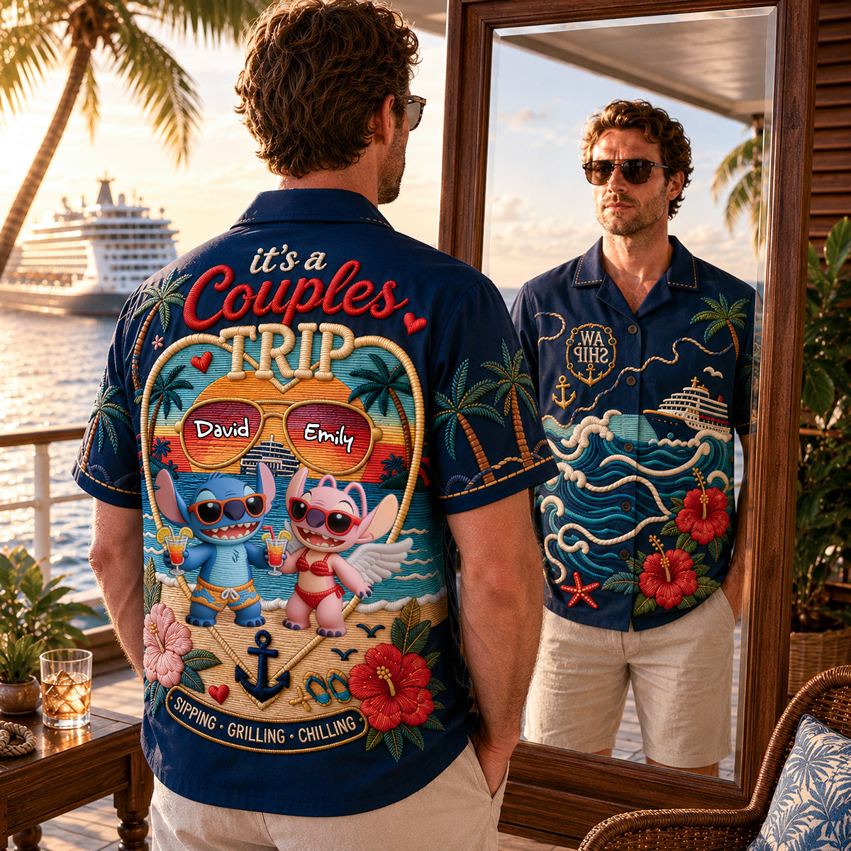Couple Trip Hawaiian Shirt - Personalized Gifts For Couple 01padh220626 - image 4