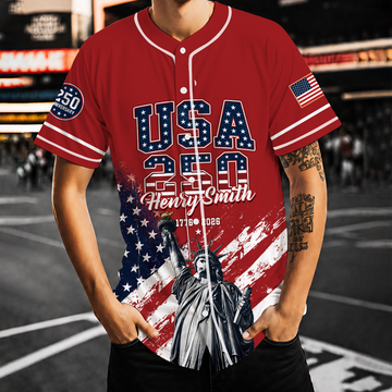 Personalized USA 250th Anniversary Baseball Jersey, America 1776-2026 Semiquincentennial Jersey, Patriotic 4th Of July Shirt 685250 - image 2