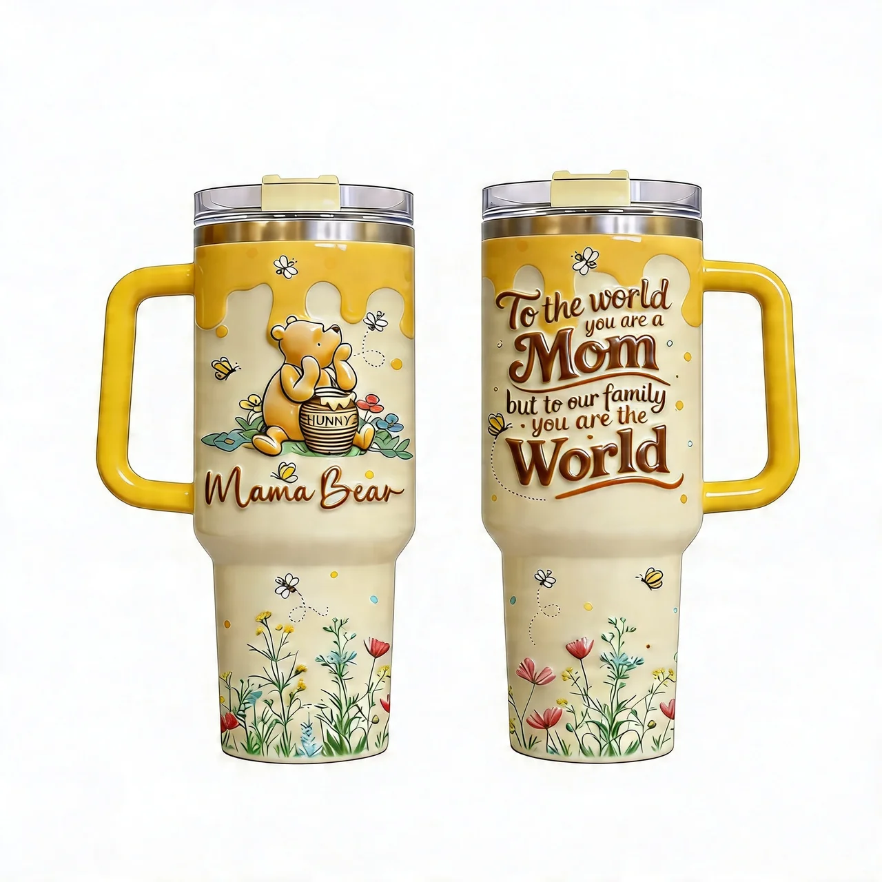 DSNY Honey Bear Mom You Are The World - Personalized Tumbler - Gift For Mother's Day, Movie Fans HH01