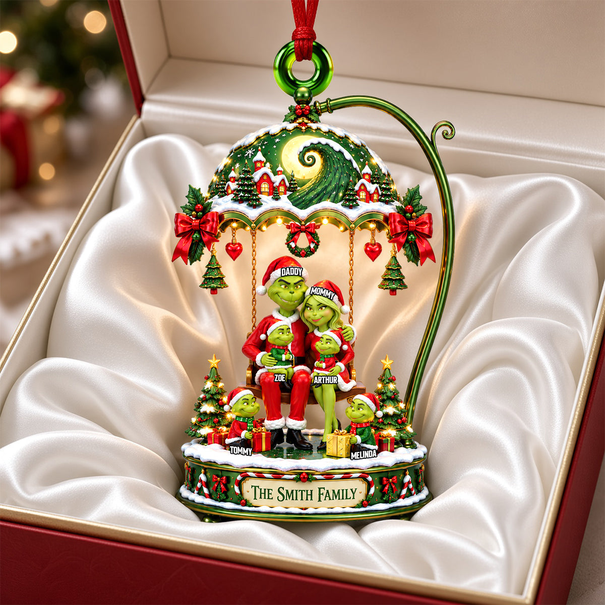 “Celebrate the Joy of Family” - Whimsical Family Acrylic Ornament - Custom Personalized Gift for Everyone Ornament PopCulturePrints