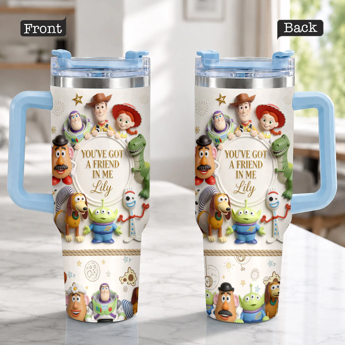 You've Got A Friend In Me - Personalized Tumbler With Handle - Gift For Movie Fans - DSNY - image 2