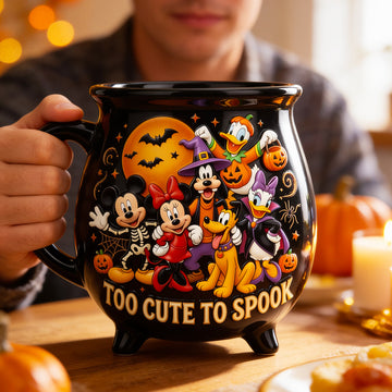 Cute Halloween Night Ceramic Cauldron Mug - Personalized Halloween Gifts -Mkko-DN2808261441