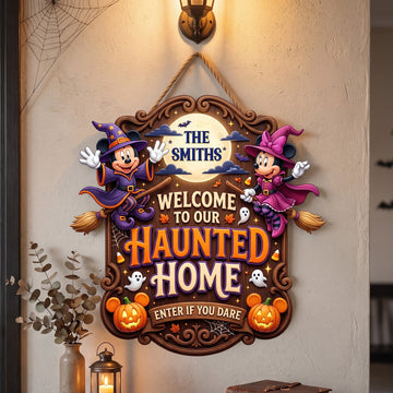 Enter If You Dare Acrylic Sign - Personalized Spooky Gifts For Family-Mkko-DN2908260020