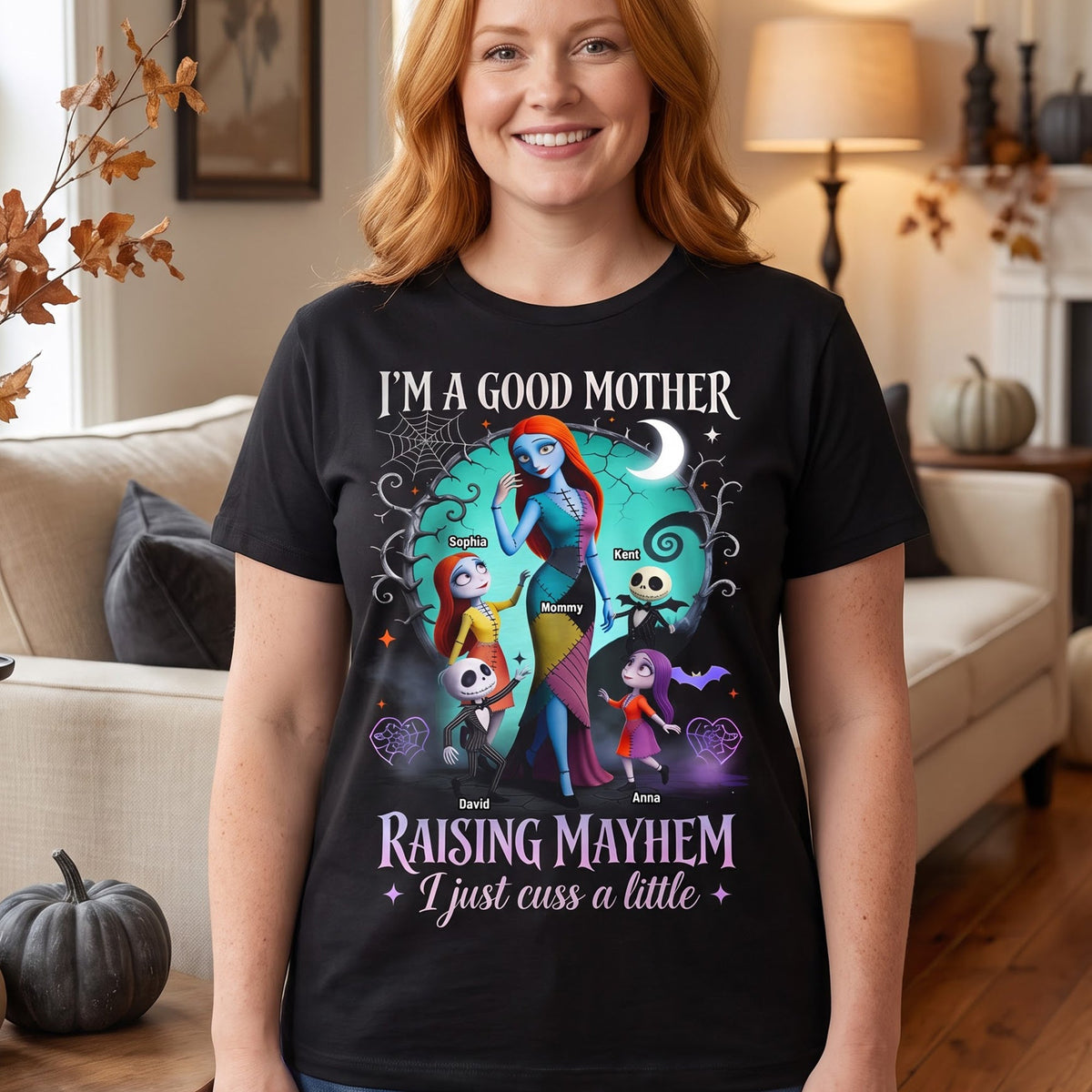 Messy Mayhem Mom 2D Shirt - Personalized Halloween Gifts For Mom 01QHQN130826-Homacus