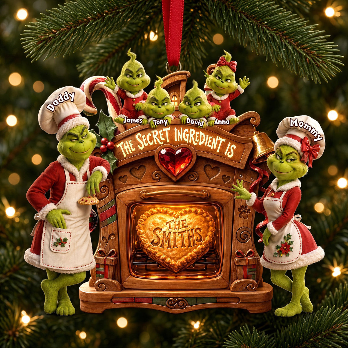 Jolly Christmas Family Acrylic Ornament - Personalized Gifts For Family 05palu040926-Homacus