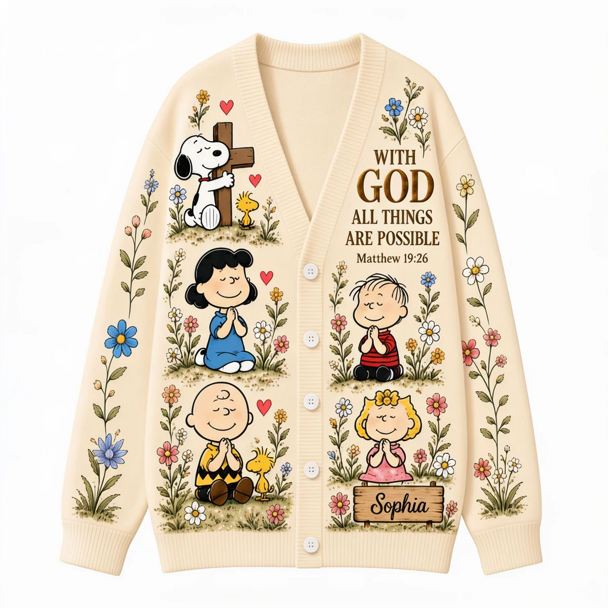 Let Me Tell You About My Jesus Christian Cardigan Gift For Her - Personalized Knitted Cardigan