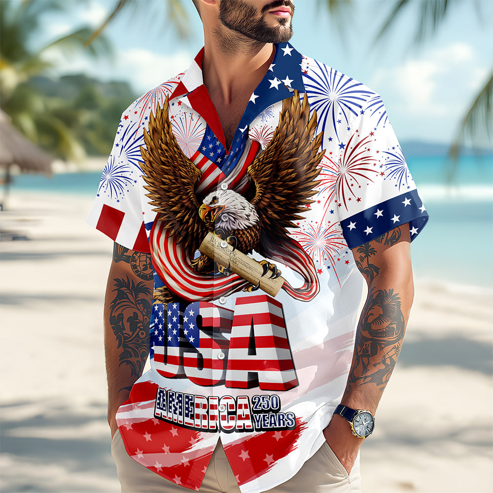 America 250 Years 1776-2026 - Hawaiian Shirt - Gift for Dad, Husband, Grandpa HN02 - image 4