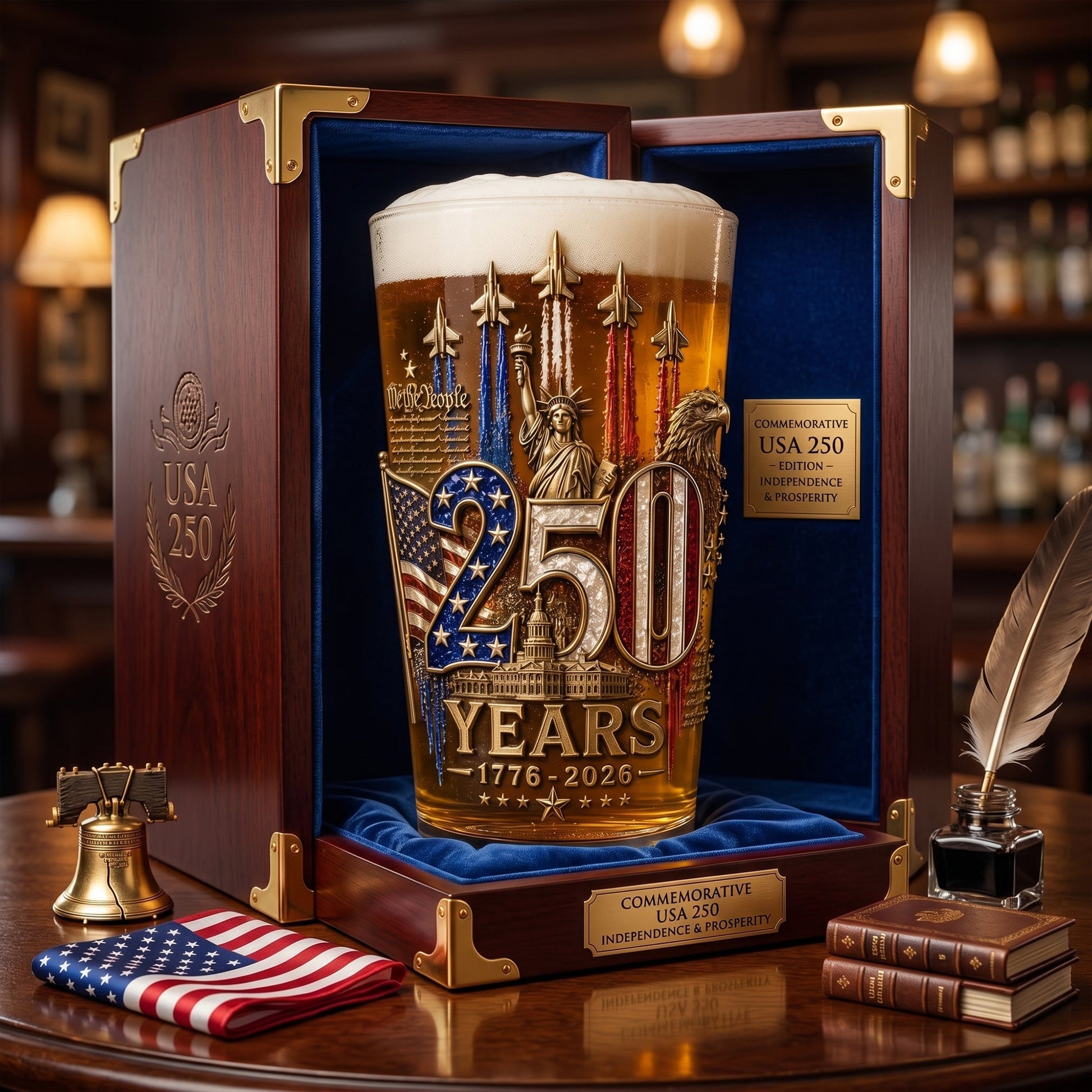 America 250th Anniversary Beer Glass - Personalized Gifts For Patriotic 05palu270526 - image 4