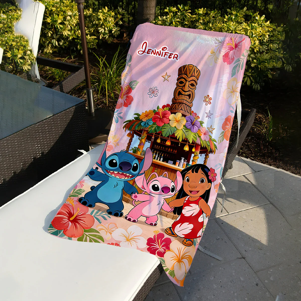 Summer Beach Vacation With Cute Aliens - Personalized Beach Towel - Vacation Gift For Movie Fans - Sti - image 4