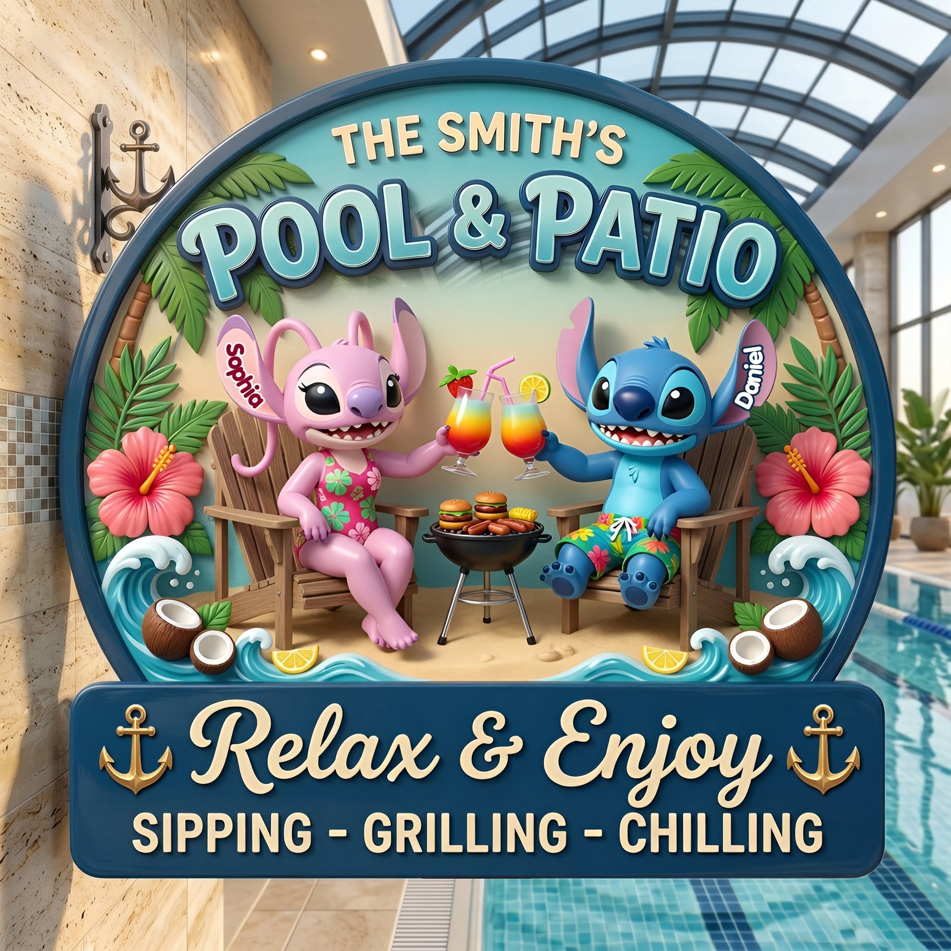 Relax & Enjoy Metal Sign - Personalized Gifts For Couple 03TYLU180626 - image 4