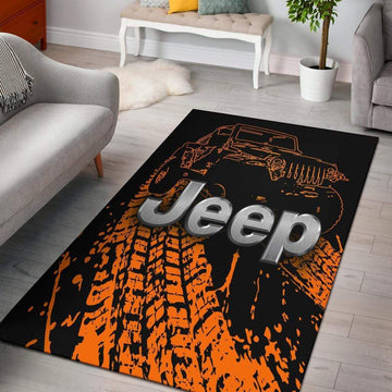 Jeep Orange Rectangle Rug LT11