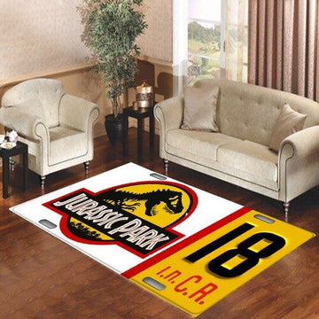 Jurasic Park Jeep License Plate Living Room Carpet Rugs Area Rug For Living Room Bedroom Rug Home Decor LT11