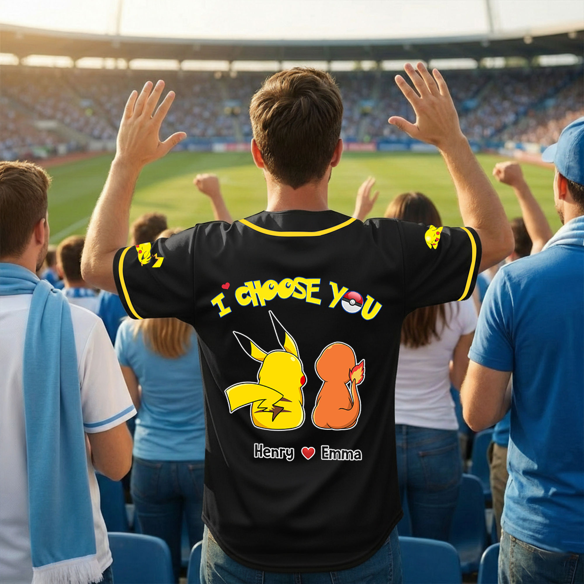 PoMo I Choose You - Personalized Baseball Jersey - Gift For Couple, Movie Fans | CL60 BA01