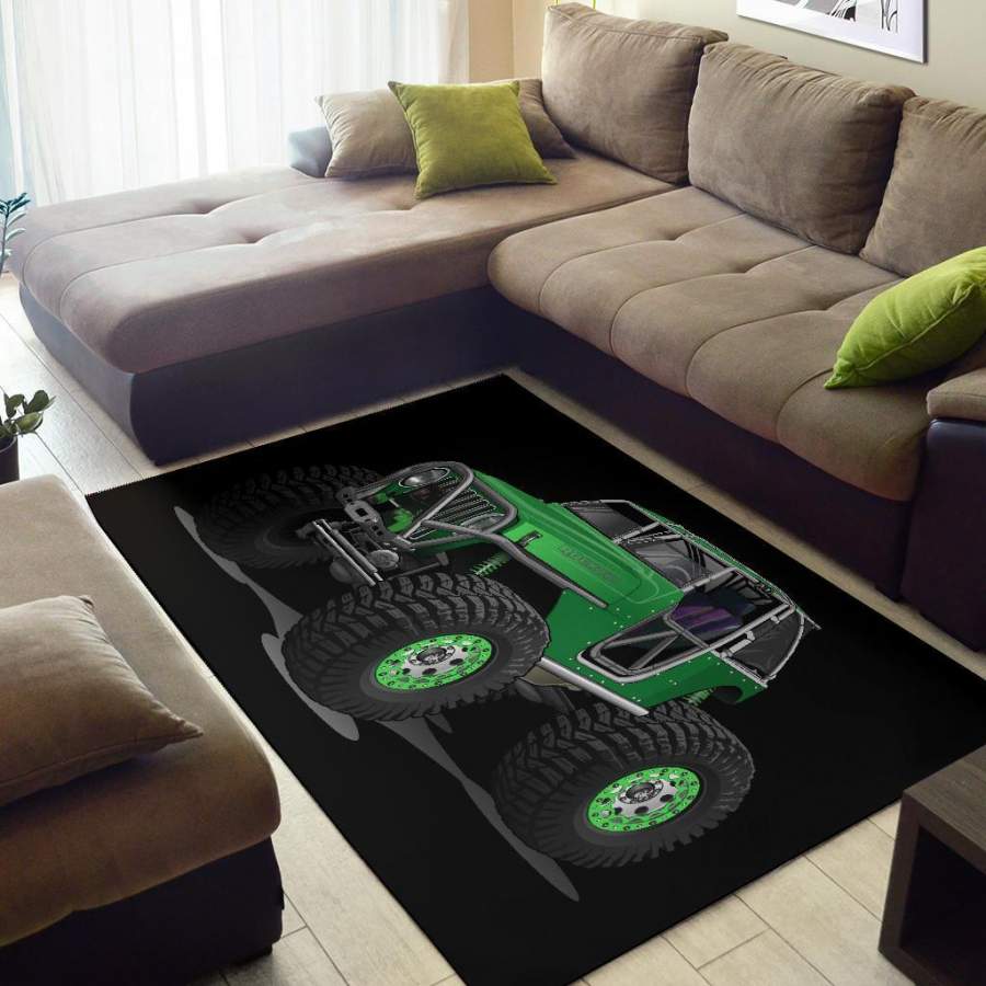 Rocktoy Jeep Green Area Rug LT11