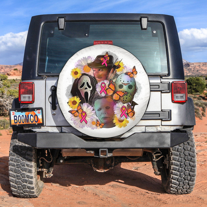 halloween-spare-tire-cover-breast-cancer-horror-villains-friends-pink-ribbon-sunflower-no34