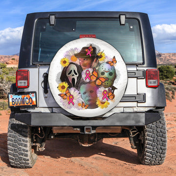halloween-spare-tire-cover-breast-cancer-horror-villains-friends-pink-ribbon-sunflower-no34