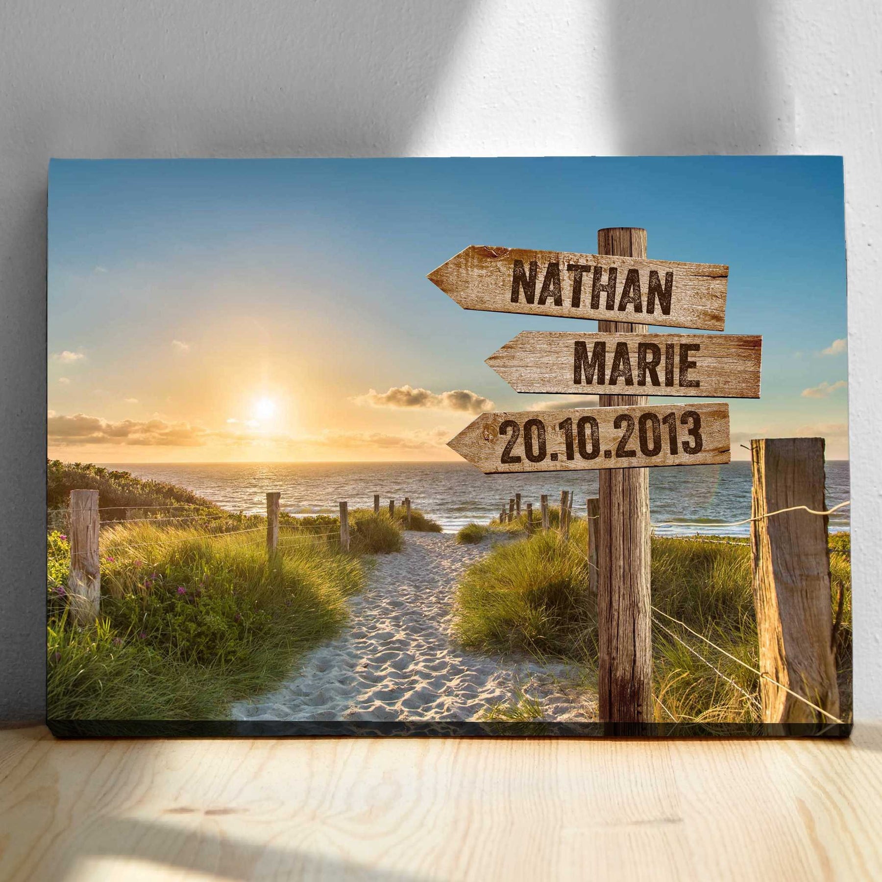 litzzy Custom Children Names Sign, Family Sign, Personalized Gifts for Dad & Mom, Family Prints, Family Member Name Street Sign Matte Canvas (1.25") Canvas Wall Art   
