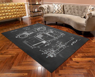 Willy's Jeep Patent Blueprint Area Rug LT11