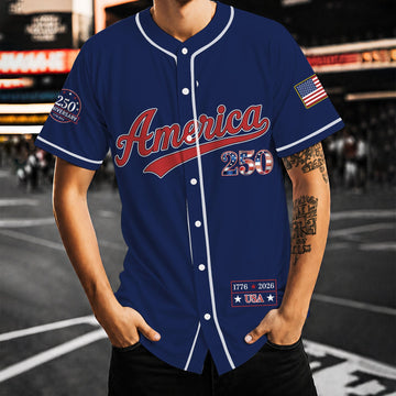 USA 250th Anniversary Baseball Jersey, Personalized 250 Years Of Freedom Shirt, Patriotic 4th Of July Gift 685208 - image 2